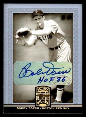 Bobby Doerr 2005 Donruss Greats Signature Gold HoloFoil Autograph #9 Red Sox ESE - Image 1 of 2