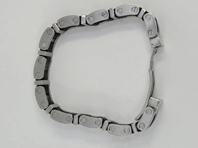 Pulsera de goma de acero inoxidable para moto estilo eslabón de cadena para hombre 8" Steampunk Foto 1 de 4