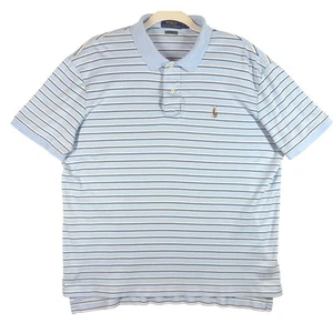Polo Ralph Lauren Men's Pima Soft Touch Large Striped Polo Shirt Casual Golf - Picture 1 of 9