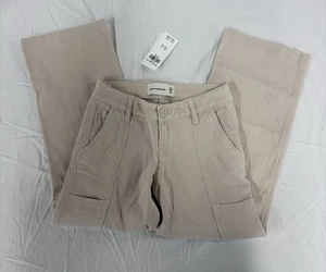 Brand New Abercrombie Kids Tan Cargo Pants 5/6 Long, 100% Cotton - Picture 1 of 5