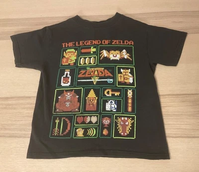 Official Nintendo Legend of Zelda T-Shirt Kids Boys Graphic Tee Small 6-7 Black - Image 1 of 2