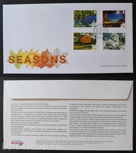 Estampillas de Guernsey: "Edición SEPAC - Las cuatro estaciones" portada del primer día 2016 - Imagen 1 de 3