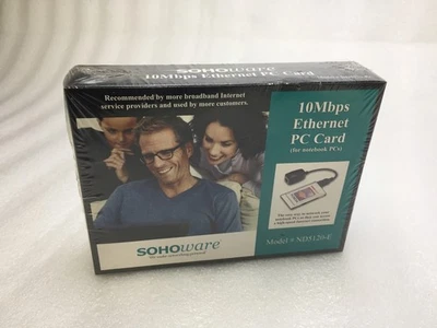NEW Sohoware ND5120-E A1 PCMCIA 16-bit Ethernet PC Card SEALED BOX - Image 1 of 4