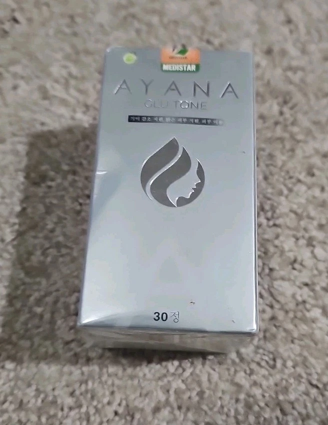 Ayana Glu Tone 谷胱甘肽补充剂皮肤和头发 30 片韩国有效期至 11/26 — 第 1/1 张图片