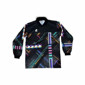 1994/1995 Lotto Goalkeeper Jersey football longsleeve pattern overprint 90s XL - Picture 1 of 5