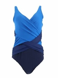 Traje de baño de una pieza Denim & Co. Beach Criss Cross - Imagen 1 de 4