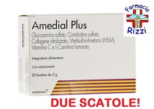 DUE SCATOLE DI AMEDIAL PLUS 20 BUSTINE SUPER OFFERTA!!! GLUCOSAMINA + MSM