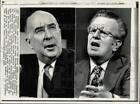 1972 Press Photo John N. Mitchell and Lawrence F. O'Brien on "Face the Nation"