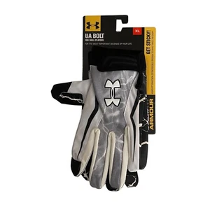 Guantes de fútbol Under Armour Bolt receptor de jugadores de habilidad negro gris XL NUEVOS EN CAJA - Imagen 1 de 8