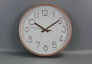 Geschmackvolle Wanduhr 30,5cm Rosé Gold Wall Clock Uhr arabische Ziffern NX-RG - Bild 1 von 7