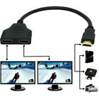 HDMI 2 Dual Port Y Splitter 1080P HDMI v1.4 Male to Double Female Adapter Cab ZR