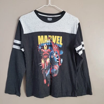 Marvel Boys Long Sleeve Graphic Tee Size XL Iron Man, Spiderman, Captian America - Image 1 of 4