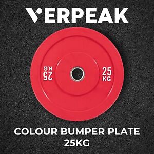 Verpeak Colour Bumper Plate for Olympic Weightlifting 25KG Red