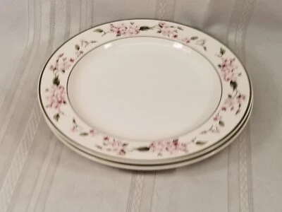 2 platos de cena Martha Stewart Everyday HYDRANGEA 11" flor púrpura borde verde Foto 1 de 3