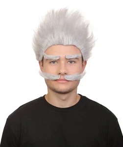 Adult Men’s Medieval Scotland Animated Brave Lord Wig Mustache Eyebrows, HM-1539 - Picture 1 of 9