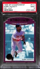 1995 SP CHAMPIONSHIP #111 KIRBY PUCKETT DIE-CUT PSA 9 21814682