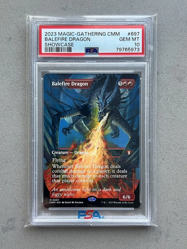~ PSA 10 ~ Balefire Dragon #697 CMM Commander Masters MTG Regular Mythic Rare - Image 1 of 2