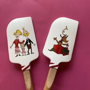 Williams Sonoma Grinch Mini Spatula Set 2 Max Whooville Cindy Lou New - Picture 1 of 2