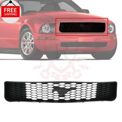 New Front Grille Painted Black Plastic For 2005-2009 Ford Mustang FO1200421 Foto 1 de 4