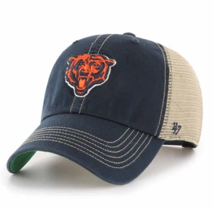 Chicago Bears '47 Marca Azul Marino Arrastrero Limpieza Ajustable Camionero Papá Sombrero - Imagen 1 de 2