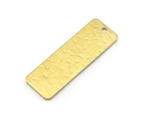 5 piezas Collar de barra martillada en blanco estampado rectangular con agujeros, 3798-136 - Imagen 1 de 2