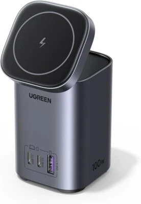 UGREEN 100W Charging Station 4-Port, Qi2 Certified 15W Foldable Charger - Image 1 of 4