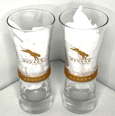 2 MEUKOW COGNAC COLLECTORS GLASSES - BARWARE 12 oz - NEW - Image 1 of 4