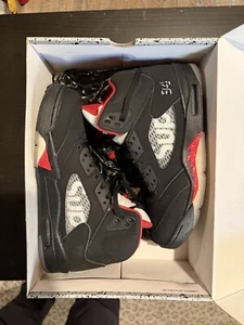 Supreme x Air Jordan 5 Retro Black-Size 10 - Picture 1 of 16