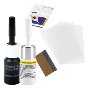 Kit Résine Réparation + Lampe UV pour Vitre Verre Fissuré Rayé Éclat Pare-Brise - Imagen 1 de 15