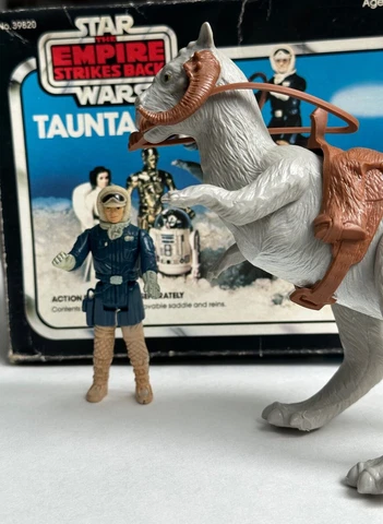 Vintage 1980 Star Wars Tauntaun Closed Belly & Han Solo w/ Box NO REPROS Cover