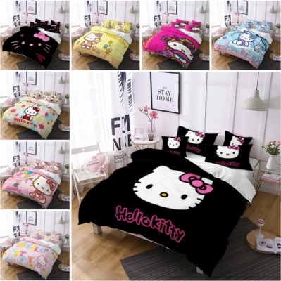 Hello Kitty Quilt/Doona/Duvet Cover Set Single/Double/Queen/King Size Bed - image 1 of 4