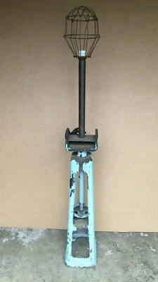 Lámpara de pie vintage Steampunk industrial casa tienda garaje gato azul viejo 225-22B Foto 1 de 4