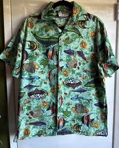 A Classic paradise Large Men’s Aloha Shirt Tropical Print Tiki Hawaiian - Bild 1 von 6