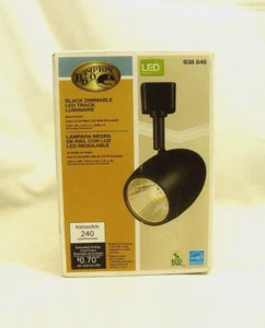 Hampton Bay 1-Light Black Integrated LED Linear Round Back Track Lighting Head - Picture 1 of 5