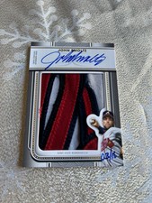 JOHN SMOLTZ 2022 TOPPS DEFINITIVE COLLECTION AUTO PATCH CARD /16 Partial Logo