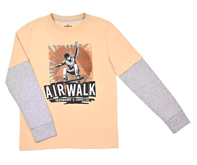 AIRWALK Skateboard Big Boys Graphic Crew Neck Long Sleeve T-Shirt NWT Medium - Image 1 of 2