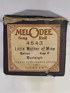 Rollo de canción MelODee 4543 Little Mother of Mine balada Burleigh Beebe - Imagen 1 de 5
