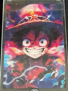 🔥 Lufy One Piece Anime 3D Lenticolare Grande Carta Regalo da Collezione - Foto 1 di 1