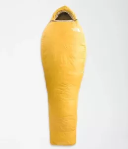 The North Face Trail Lite Down 35° Sleeping Bag Long RH Yellow Khaki - Picture 1 of 4
