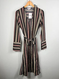 Favlux Fashion Women's M Casual Long Sleeve Jacket Belted Black Burgundy - Picture 1 of 7