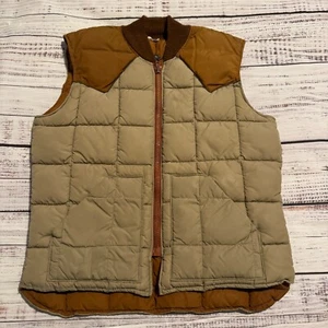 Vintage Western Walls Blizzard-Pruf Insulated Puffer Vest Brown Men's Medium - Picture 1 of 11