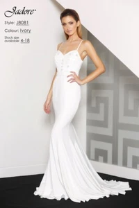 Jadore dress Women White/Ivory Dresses Evening Grown Mermaid Dress Size 4 - Picture 1 of 1