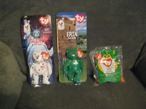 TY BEANIE RARE TAGS ERIN,GLORY & SCOOP ALL 1998 WITH 1993 TUSH TAGS PLUSH - Picture 1 of 5