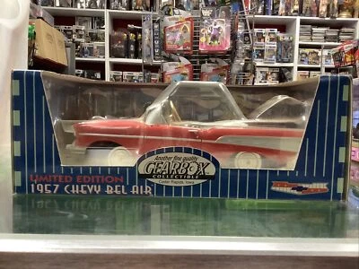 Gearbox 1957 Chevy Bel Air Convertible Pedal Car w/Hidden Coin Bank Red - Image 1 of 4