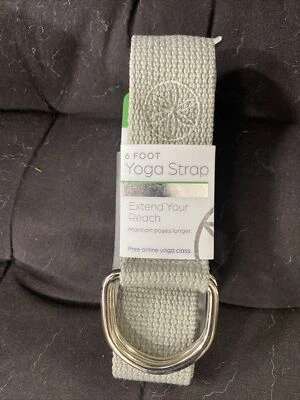 GAIAM 6’ Cotton Yoga Strap - Grey - NEW FREE SHIPPING!!!! - Image 1 of 2