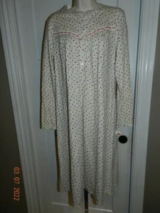 simply basic sleepwear S (4-6) nightgown long sleeve cardinal cotton blend - Picture 1 of 4