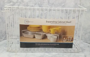 MAINSTAYS Expandable White Cabinet Shelf Organizer - Picture 1 of 3