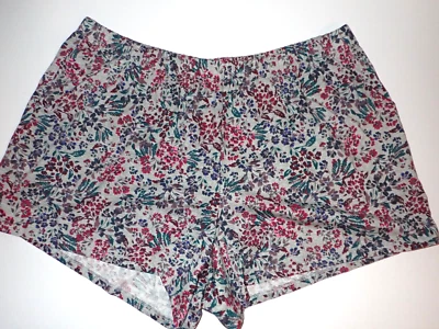 Nuevos Pantalones Cortos para Dormir Lane Bryant Cacique Talla 18/20 Gris con Morado Rosa Floral Foto 1 de 4
