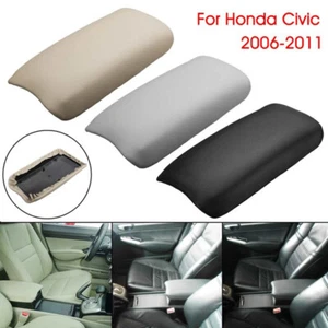 For Honda Civic 2006-2011 Brand New Black Front Center Console Armrest Cover Lid - Imagen 1 de 7