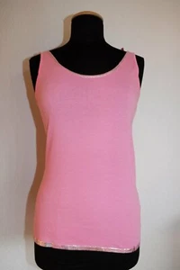Top camiseta sin mangas flamingo rosa con plata NUEVO - Imagen 1 de 3